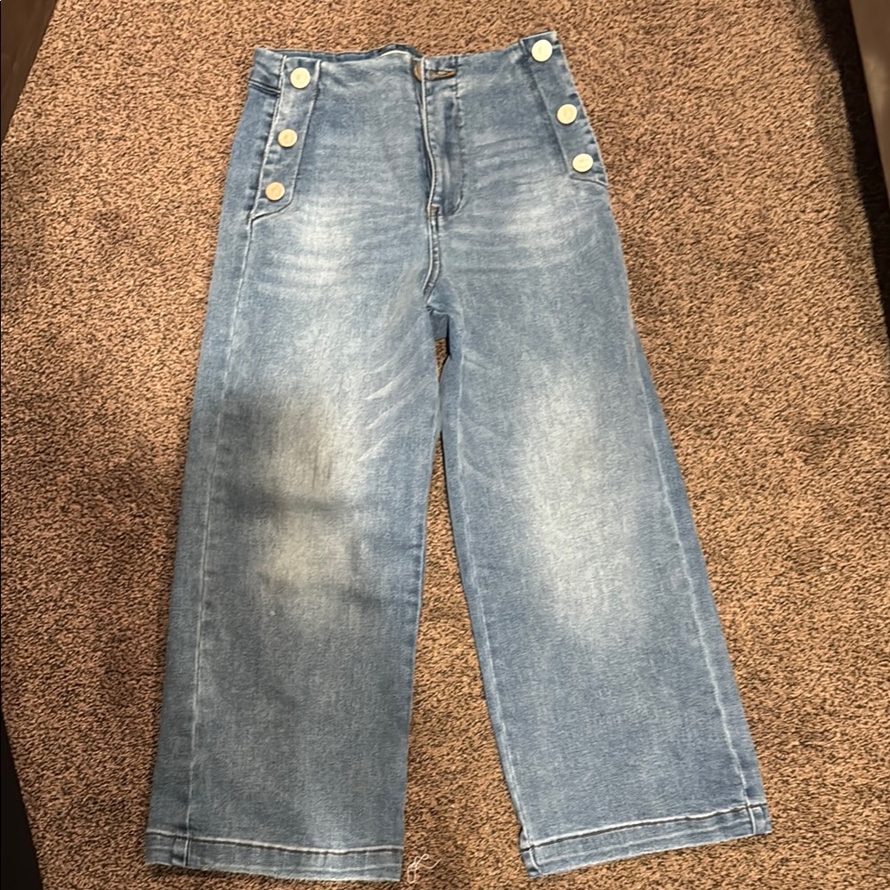 Oat New York Light Blue Wide Leg Jeans